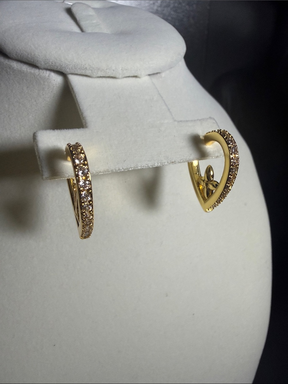 Gold-Tone Crystal Huggie Hoop Earrings - Women Jewelry